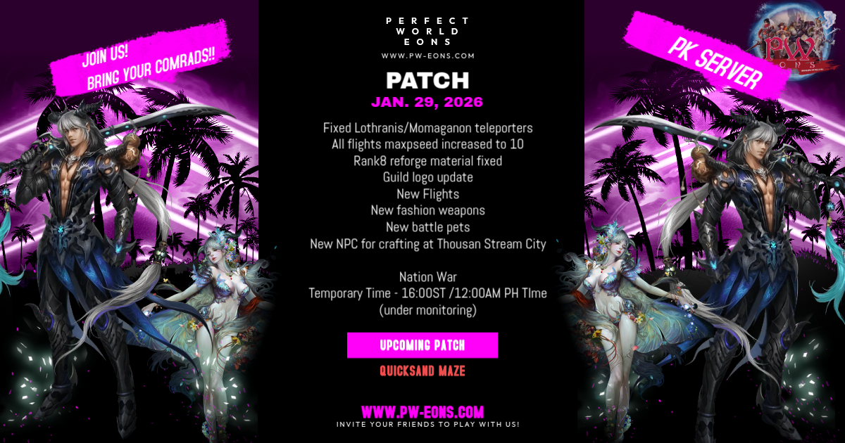 Patch Notes Jan 31 2026